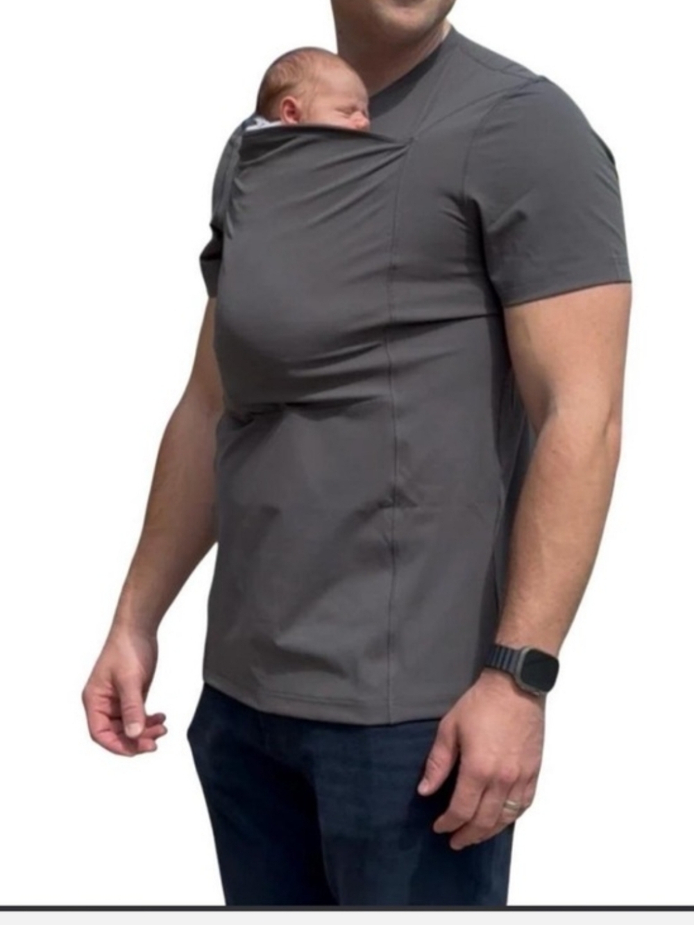 Lalabu Babywearing Dad Shirt Grey